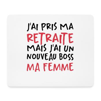 J'ai Pris Ma Retraite - Tapis de souris (format paysage) - blanc - Devant