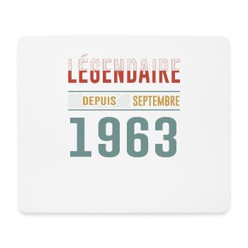 Légendaire Depuis Septembre 1963 Anniversaire - Tapis de souris (format paysage) - blanc - Devant