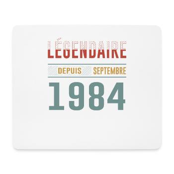 Légendaire Depuis Septembre 1984 Anniversaire - Tapis de souris (format paysage) - blanc - Devant