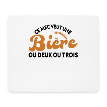Cet Homme Veut Plusieures Bières - Tapis de souris (format paysage) - blanc - Devant