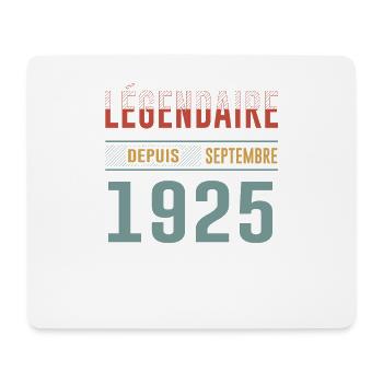 Légendaire Depuis Septembre 1925 Anniversaire - Tapis de souris (format paysage) - blanc - Devant