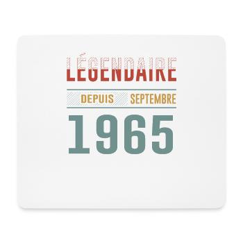 Légendaire Depuis Septembre 1965 Anniversaire - Tapis de souris (format paysage) - blanc - Devant