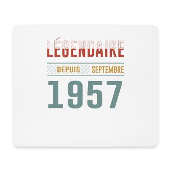Légendaire Depuis Septembre 1957 Anniversaire - Tapis de souris (format paysage) - blanc - Devant