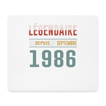 Légendaire Depuis Septembre 1986 Anniversaire - Tapis de souris (format paysage) - blanc - Devant