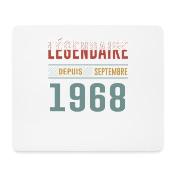 Légendaire Depuis Septembre 1968 Anniversaire - Tapis de souris (format paysage) - blanc - Devant