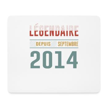 Légendaire Depuis Septembre 2014 Anniversaire - Tapis de souris (format paysage) - blanc - Devant