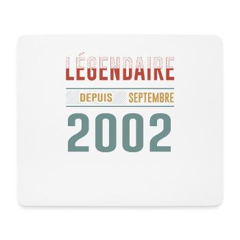 Légendaire Depuis Septembre 2002 Anniversaire - Tapis de souris (format paysage) - blanc - Devant