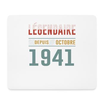 Légendaire Depuis Octobre 1941 Anniversaire - Tapis de souris (format paysage) - blanc - Devant
