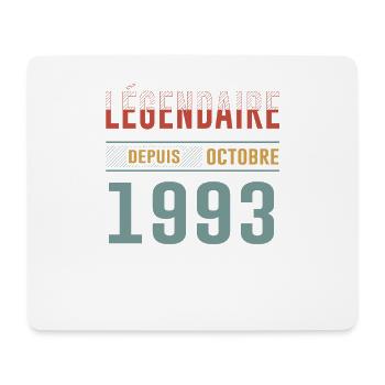Légendaire Depuis Octobre 1993 Anniversaire - Tapis de souris (format paysage) - blanc - Devant
