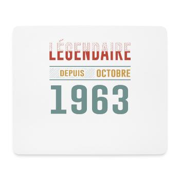 Légendaire Depuis Octobre 1963 Anniversaire - Tapis de souris (format paysage) - blanc - Devant