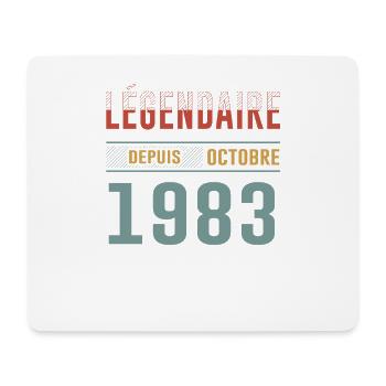 Légendaire Depuis Octobre 1983 Anniversaire - Tapis de souris (format paysage) - blanc - Devant