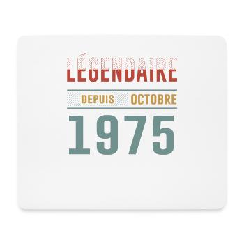 Légendaire Depuis Octobre 1975 Anniversaire - Tapis de souris (format paysage) - blanc - Devant