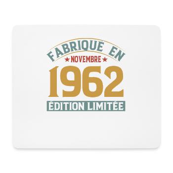 Fabriqué En Novembre 1962 Édition Limitée - Tapis de souris (format paysage) - blanc - Devant
