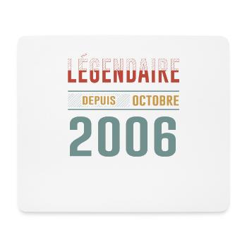 Légendaire Depuis Octobre 2006 Anniversaire - Tapis de souris (format paysage) - blanc - Devant