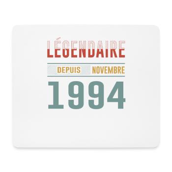 Légendaire Depuis Novembre 1994 Anniversaire - Tapis de souris (format paysage) - blanc - Devant