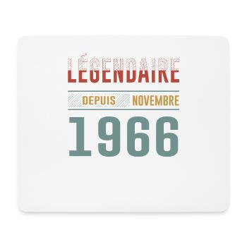 Légendaire Depuis Novembre 1966 Anniversaire - Tapis de souris (format paysage) - blanc - Devant