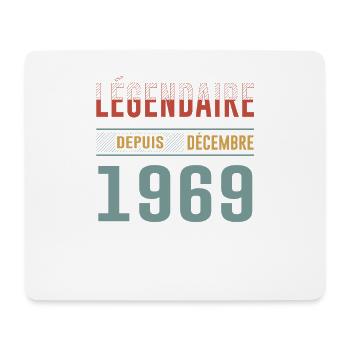 Légendaire Depuis Décembre 1969 Anniversaire - Tapis de souris (format paysage) - blanc - Devant