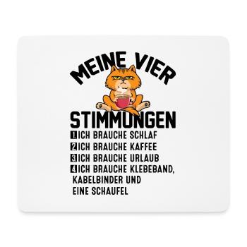 Meine Vier Stimmungen - Mousepad (Querformat) - Weiß - Vorne