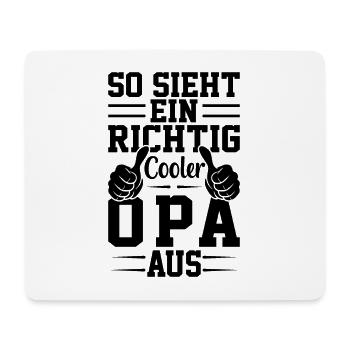 So Sieht Ein Richtig Cooler Opa Aus - Mousepad (Querformat) - Weiß - Vorne