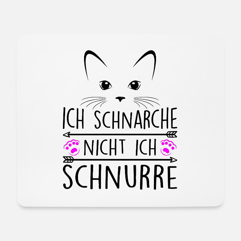 Ich Schnarche Nicht Ich Schnurre - Mousepad (Querformat) - Weiß