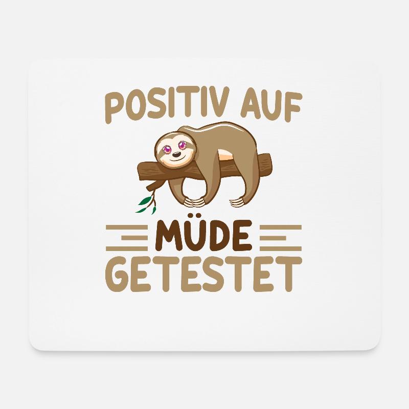 Positiv Auf Müde Getestet - Mousepad (Querformat) - Weiß