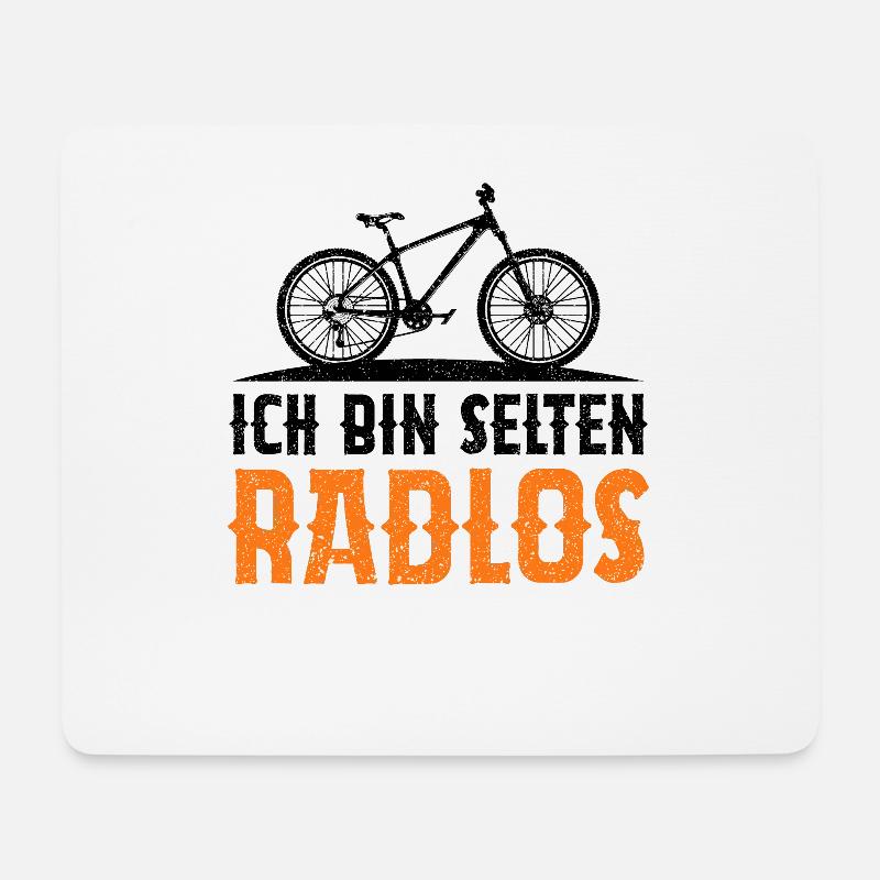 Ich Bin Selten Radlos - Mousepad (Querformat) - Weiß