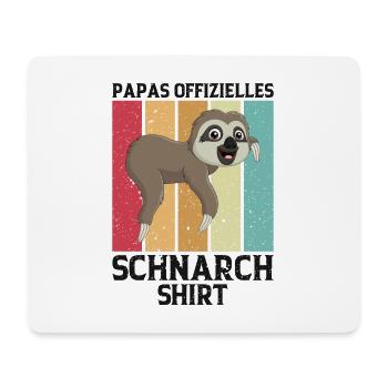 Papa Offizielles Schlafshirt - Mousepad (Querformat) - Weiß - Vorne