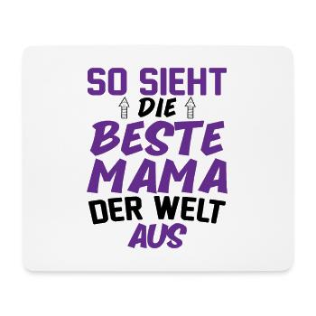 So Sieht Die Beste Mama Der Welt Aus - Mousepad (Querformat) - Weiß - Vorne
