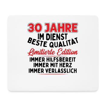 30 Jahre Im Dienst - Mousepad (Querformat) - Weiß - Vorne