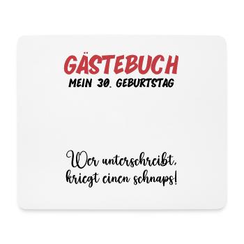 30th Birthday Fun Party Guest Book Funny Gift - Mousepad (Querformat) - Weiß - Vorne