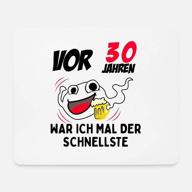 Vor 30 Jahren war ich mal der Fastelste - Mousepad (Querformat) - Weiß