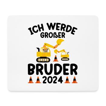 Ich Werde Großer Bruder 2024 - Mousepad (Querformat) - Weiß - Vorne