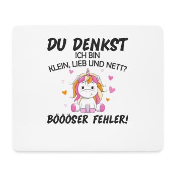 Du Denkst Ich Bin Klein Lieb Und Nett - Mousepad (Querformat) - Weiß - Vorne