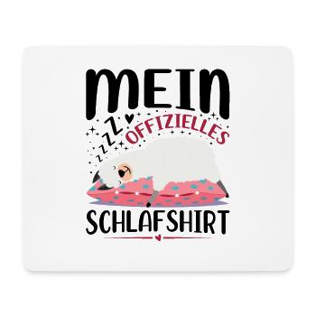 Mein Offizielles Schlafshirt - Mousepad (Querformat) - Weiß - Vorne