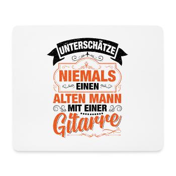 Alten Mann Mit Einer Gitarre - Mousepad (Querformat) - Weiß - Vorne
