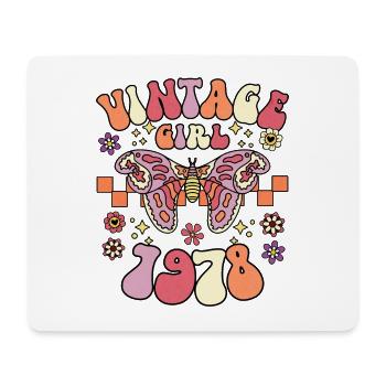 Groovy Et Rétro 1978 Femme 45 Ans Anniversaire - Tapis de souris (format paysage) - blanc - Devant