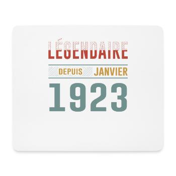 Légendaire Depuis Janvier 1923 Anniversaire - Tapis de souris (format paysage) - blanc - Devant