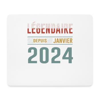 Légendaire Depuis Janvier 2024 Anniversaire - Tapis de souris (format paysage) - blanc - Devant