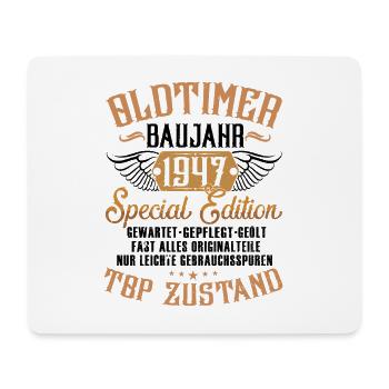 Oldtimer Baujahr 1947 Geboren Jahrgang Geburtstag - Mousepad (Querformat) - Weiß - Vorne
