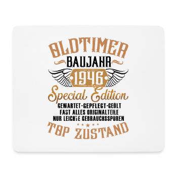 OLDTIMER 1946 LUSTIG 75 JAHRE GEBURTSTAG GESCHENK - Mousepad (Querformat) - Weiß - Vorne