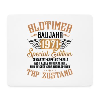 52. Geburtstag oldtimer 1971 - Mousepad (Querformat) - Weiß - Vorne