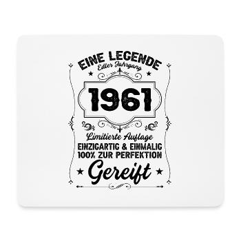Jahrgang 1961 geboren Vintage 1961 Geburtstag - Mousepad (Querformat) - Weiß - Vorne