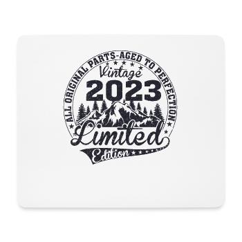 Né 2023 Vintage Anniversaire Rétro - Tapis de souris (format paysage) - blanc - Devant