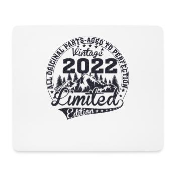 Né 2022 Vintage Anniversaire Rétro - Tapis de souris (format paysage) - blanc - Devant