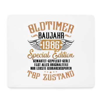 Geburtstag - Oldtimer 1986 - Mousepad (Querformat) - Weiß - Vorne