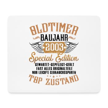 Oldtimer Special Edition Modell 2003 Geburtstag - Mousepad (Querformat) - Weiß - Vorne