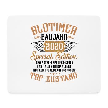 Oldtimer Special Edition Modell 2020 Geburtstag - Mousepad (Querformat) - Weiß - Vorne