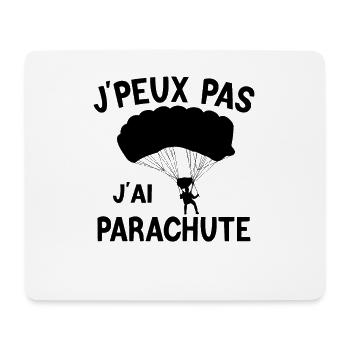 J'peux Pas J'ai Parachute - Tapis de souris (format paysage) - blanc - Devant