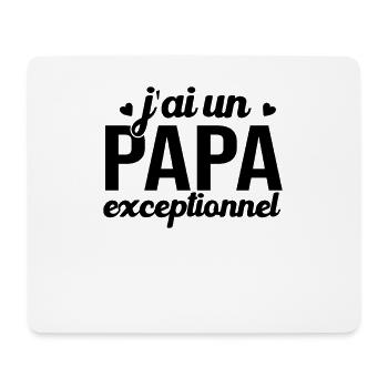 T-shirt Fête des Pères - Un Papa Exceptionnel - Tapis de souris (format paysage) - blanc - Devant