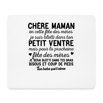 Fête des Mères Femme Enceinte - Tapis de souris (format paysage) - blanc - Devant